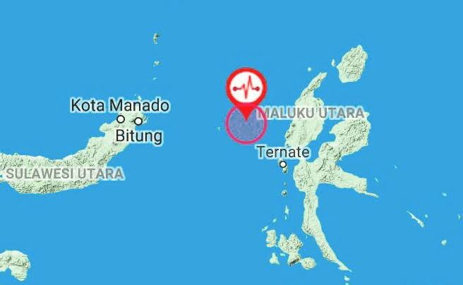 Siang Hari, Ternate Diguncang Gempa 5,6 SR