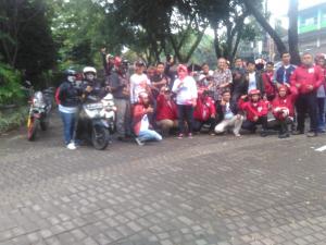 Pemred Indonews Lepas Konvoi Pengendara Motor Relawan Jokowi Amin 