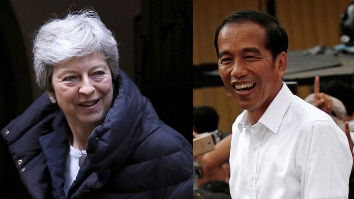 Presiden Jokowi Terima Ucapan Selamat dari PM Inggris