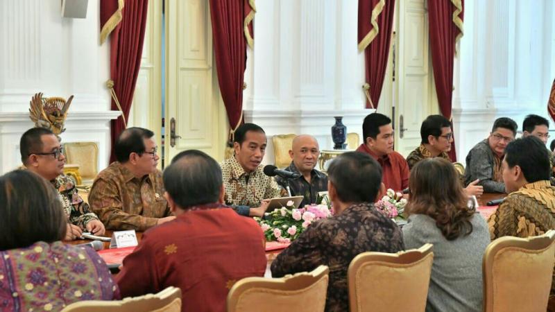 Erick Thohir Dampingi Presiden Jokowi Bertemu Apindo