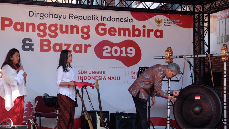 Asyiknya Peringatan Kemerdekaan Indonesia di Belgia