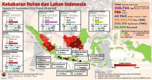 BNPB Sebut Jumlah Titik Panas Menurun di Sumatera dan Kalimantan