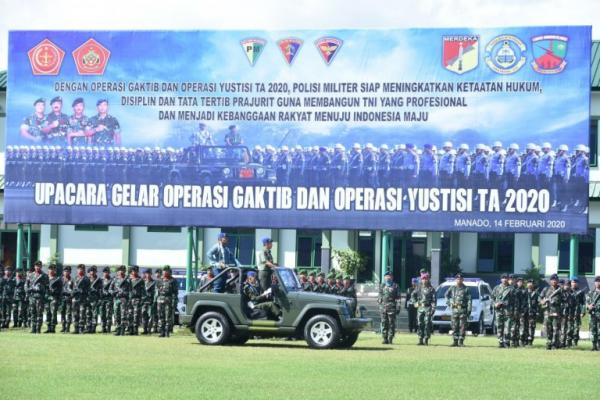 Pangdam XIII/ Merdeka Resmi Buka Opsgaktif dan Yustisi POM TNI 