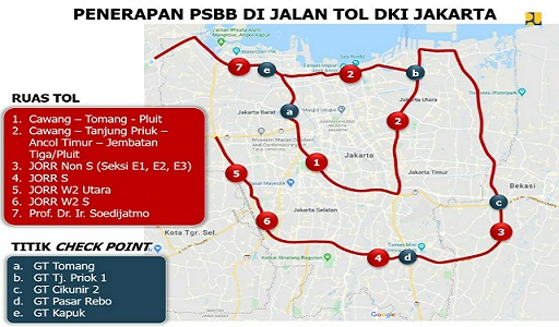  PSBB Mampu Turunkan Traffic Jalan Tol di DKI Jakarta, Jabar dan Banten