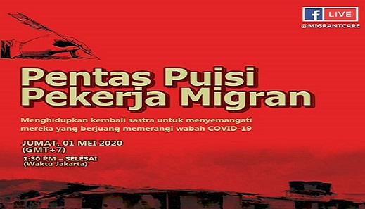 Pentas Puisi Pekerja Migran, Hidupkan Sasta untuk Para Pejuang di Masa Pandemi COVID-19
