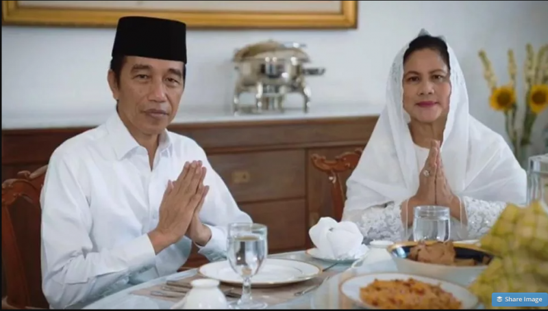 Ucapkan Selamat Idul Fitri bersama Ibu Negara, Ini Pesan Presiden Jokowi
