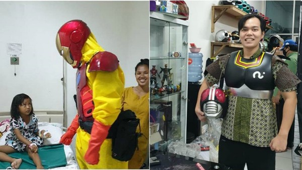 Pakai APD dengan Kostum Superhero, Dokter Rolanndo Viral di Media Sosial