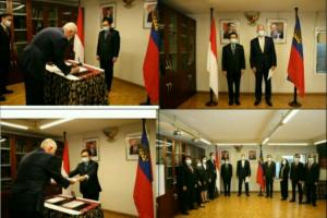 Duta Besar RI Bern Lantik Konsul Kehormatan RI Pertama di Keharyapatihan Liechtenstein