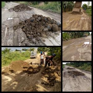 PT Mendahara Agro Jaya Industri Sumbangkan Material untuk Perbaikan Jalan
