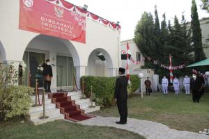 KBRI Tunis Gelar Upacara HUT RI ke 75
