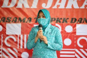 Ketum TP-PKK Pusat Terus Optimalkan Gebrak Masker di DKI Jakarta
