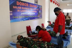Lanud Silas Papare Menggandeng PMI Gelar Kegiatan Donor Darah