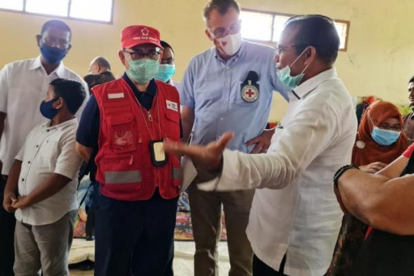Kunjungi pengungsi Rohingya di Aceh, Sekjen PMI Beri Edukasi Protokol kesehatan Covid-19
