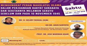 Ungkap Peran NU dalam Perang 10 November 1945, ISNU DKI Jakarta Gelar Webinar