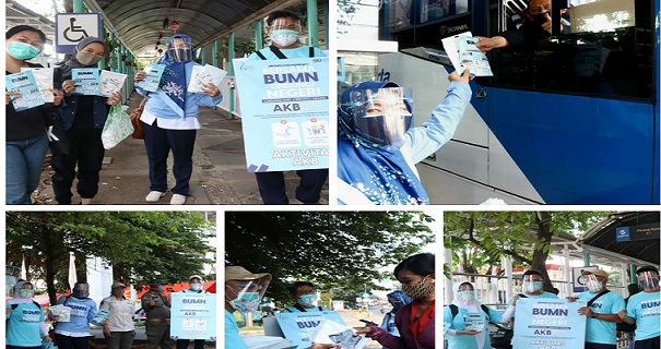 Lindungi Negeri dari Covid-19, Satgas Bencana BUMN DKI Jakarta Sebar 45.000 Masker ke Masyarakat