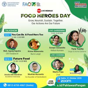 Gelar Webinar Food Heroes` Day, FAO Ingin Perkuat Inovasi bagi Ketangguhan Pahlawan Pangan