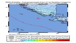 Gempa Bumi dengan Magnitudo 5,5 Guncang Kabupaten Tanggamus Lampung