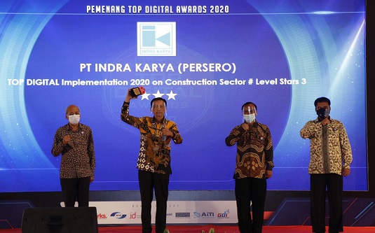 Indra Karya Berhasil Raih Penghargaan TOP Digital Implementation pada Ajang TOP Digital Awards 2020