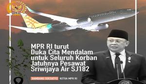Ketua MPR Sampaikan Duka Cita Mendalam Atas Jatuhnya Sriwijaya Air SJ 182