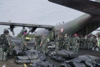 Diantar Hercules, Marinir Jalankan Misi Kemanusiaan di Kalimantan Selatan