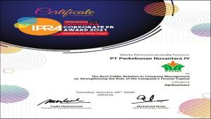 PTPN IV Raih Penghargaan pada Indonesia Public Relation Award 2021