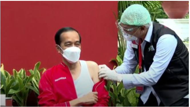 Jokowi Kembali Terima Vaksin Corona Dosis Kedua