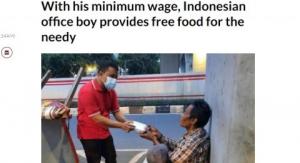 Top! Meski Gaji Kecil, OB di Jakarta Beri Makan Gratis Gelandangan