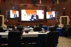 Danpasmar 1 Ikuti Rapim TNI-POLRI Tahun 2021 Secara Virtual