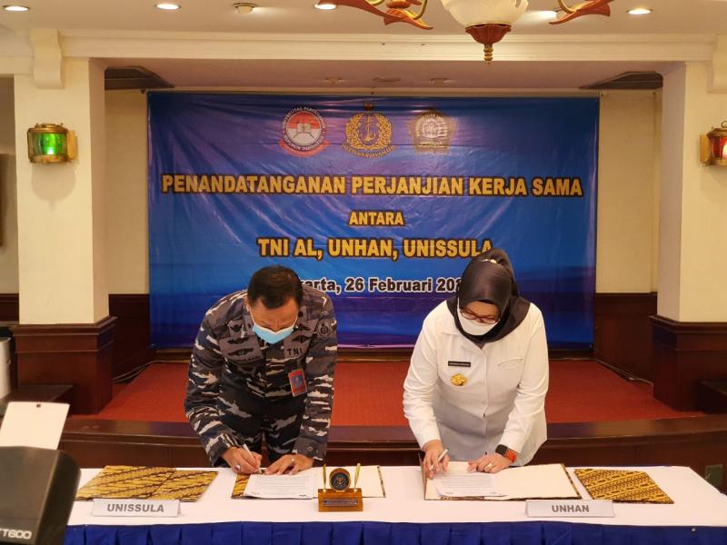Tingkatkan SDM Kesehatan, TNI AL Kerjasama UNHAN dan UNISSULA
