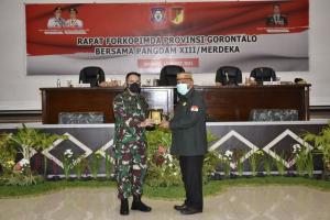 Kodam XIII Merdeka Gelar Rapat Koordinasi Bersama Unsur Forkopimda Provinsi Gorontalo