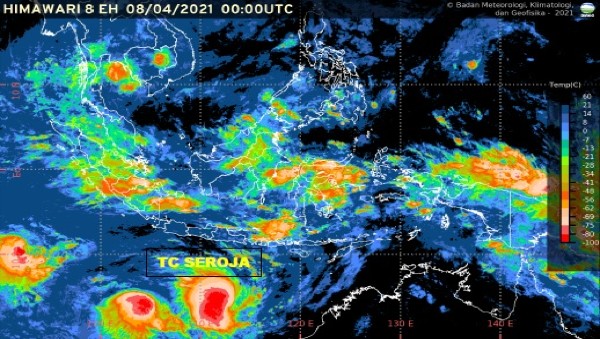 Siklon Tropis Seroja Meningkat, BMKG Minta Jawa Tengah, Jawa Timur, Bali dan NTB Waspada