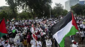 Tak Patuhi Prokes, Sejumlah Peserta Aksi Bela Palestina di Kedubes AS Ditangkap