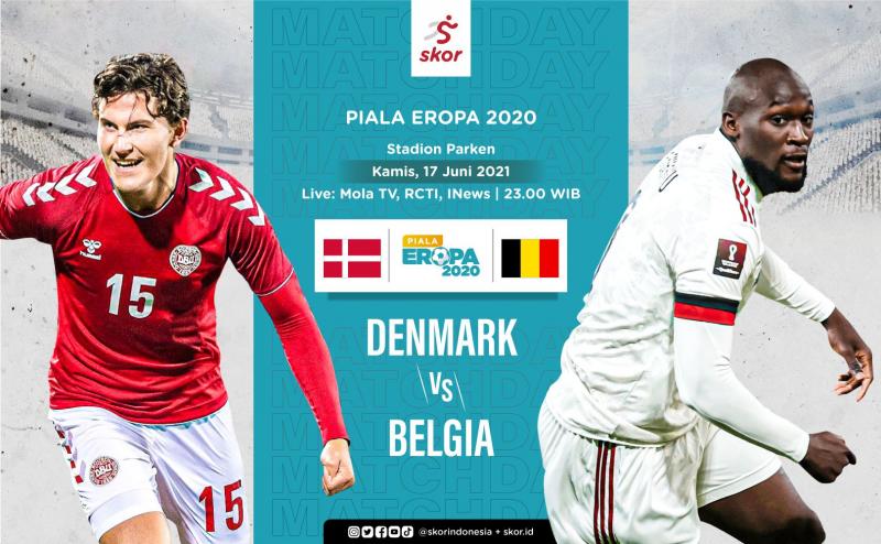 Prediksi Pre Match Grup B Piala Eropa Denmark Kontra Belgia di Stadion Parken, Kopenhagen