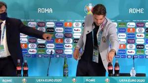 Euro 2020: Masih Berani Geser Botol di Meja, Hukuman Menanti Pemain