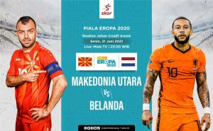 Hasil Match Grup C Piala Eropa 2021: Belanda Kontra Makedonia Utara 3 - 0