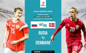 Prediksi Preview Match Grup B Piala Eropa Denmark Kontra Rusia di Stadion Parken
