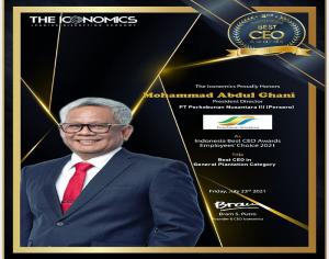  Direktur Utama Holding PTPN III Masuk Daftar Salah Satu CEO Terbaik 2021