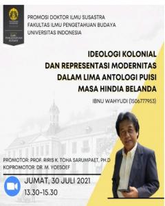 Promosi Doktor Ibnu Wahyudi: Eksistensi Sastra Indonesia Digugat