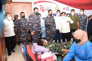 Kolinlalmil TNI AL Fasilitasi Donor Darah dan Plasma Konvalesen Peringati HUT Kemerdekaan RI KE-76