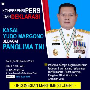 TNI AL tidak Terkait Undangan Konferensi Pers dan Deklarasi Kasal Yudo Margono sebagai Panglima TNI