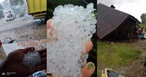 Viral! Fenomena Hail, Hujan Es di Jambi Robohkan 3 Rumah