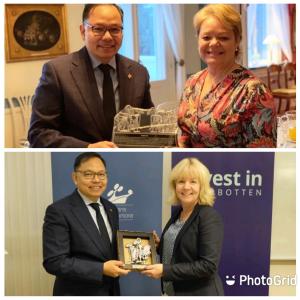 Dubes RI Stockholm Promosikan Tenaga Kerja Indonesia Kepada Gubernur Norrbotten