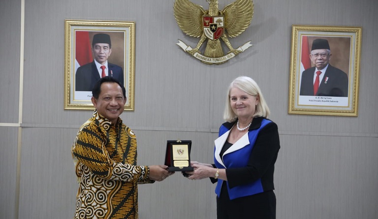 Usai Kunjungi Amerika Serikat, Menteri Dalam Negeri Australia Karen Andrews Temui Mendagri Tito di Jakarta