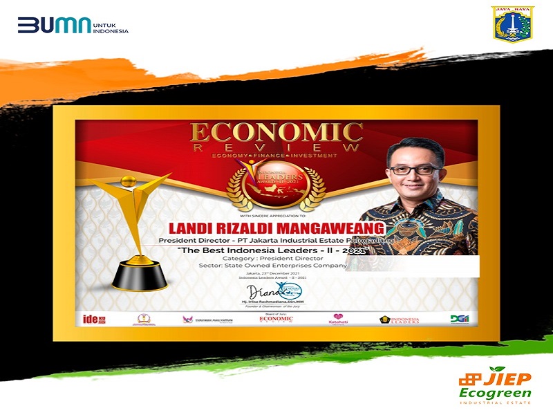 Dirut PT JIEP Raih Penghargaan `The Best Indonesia Leaders II 2021`