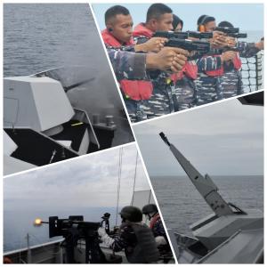 The Flagship TNI AL, KRI REM-331 Awali Tahun 2022 dengan Naval Artilerry Day