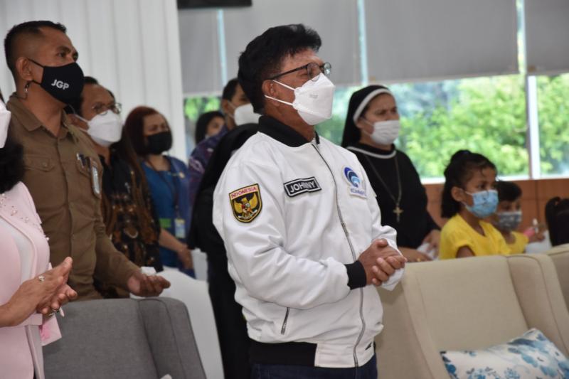 Perayaan Natal Kominfo, Menteri Johnny Ajak Umat Kristiani Kuat Hadapi Pandemi