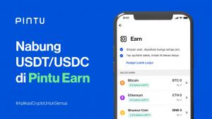 Nabung Aset Crypto seperti USDT & USDC di Pintu