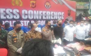  Polresta Bogor Kota Amankan 92 Orang Pelaku Kekerasan dan 33 Senjata Tajam