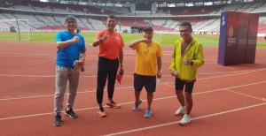 Saleh Husin Menempuh 10 Kilometer di Stadion GBK Senayan