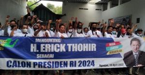 Sosok Berprestasi, Warga Nganjuk dan Malang Deklarasi Erick Thohir Jadi Capres 2024